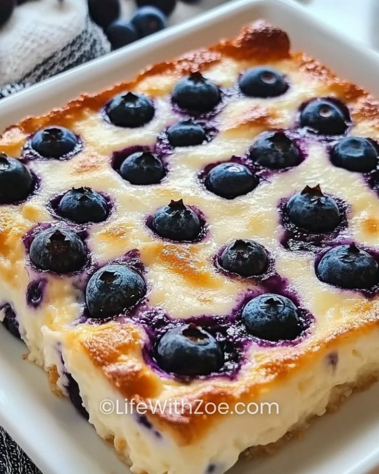 Blueberry Cottage Cheese Breakfast Bake