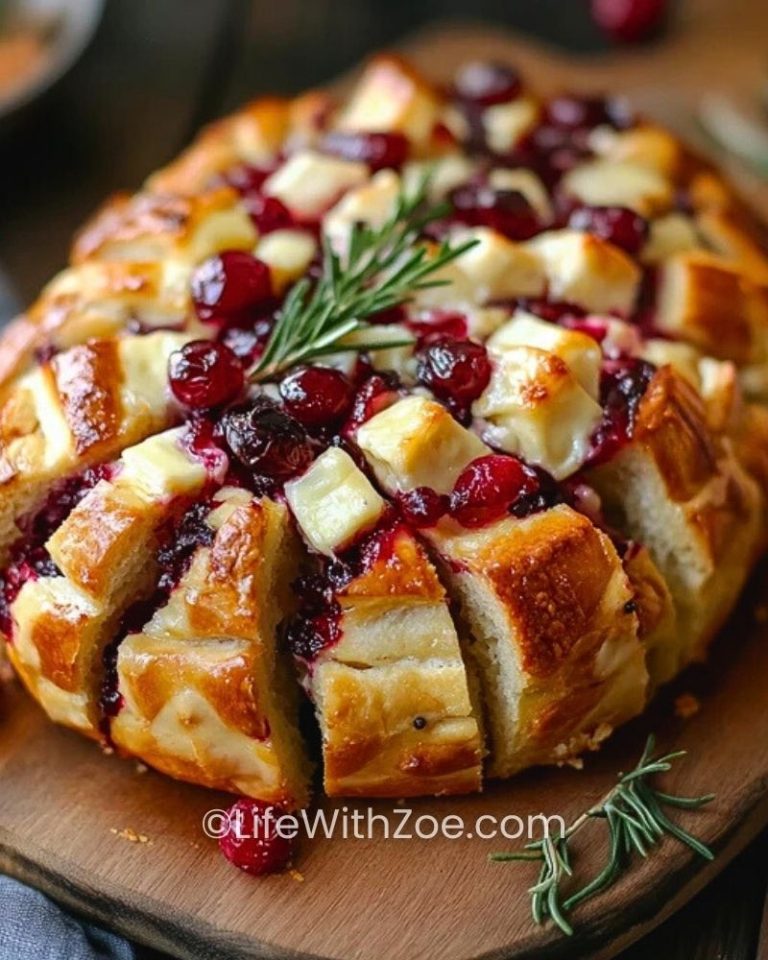 Cranberry Brie Sourdough Pull Apart Bread