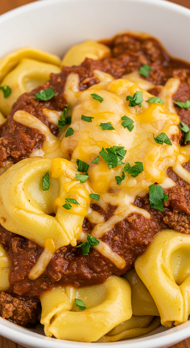 Cheesy Beef Enchilada Tortellini