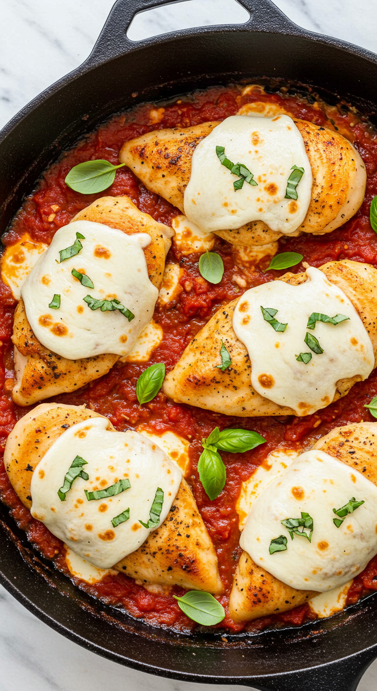 Easy One Pan Mozzarella Chicken Recipe