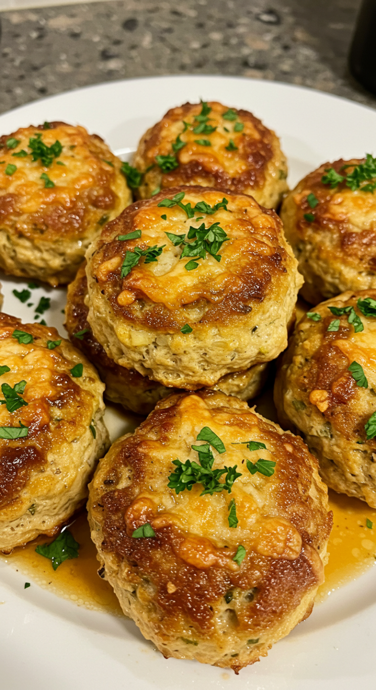Garlic Parmesan Chicken Meatloaves