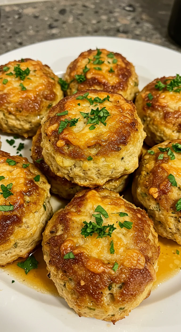 Garlic Parmesan Chicken Meatloaves