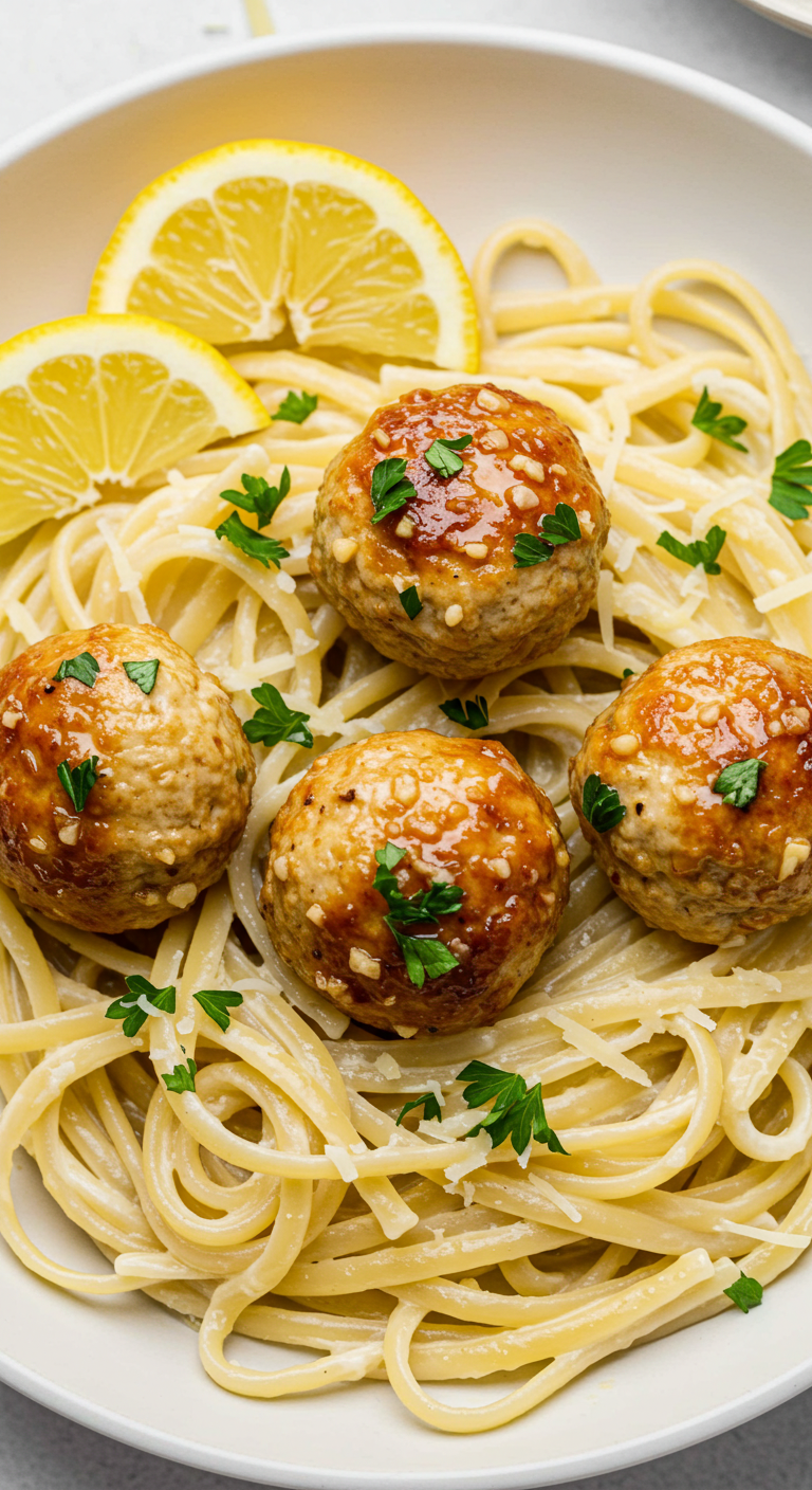 Lemon Garlic Butter Chicken Parmesan Linguine