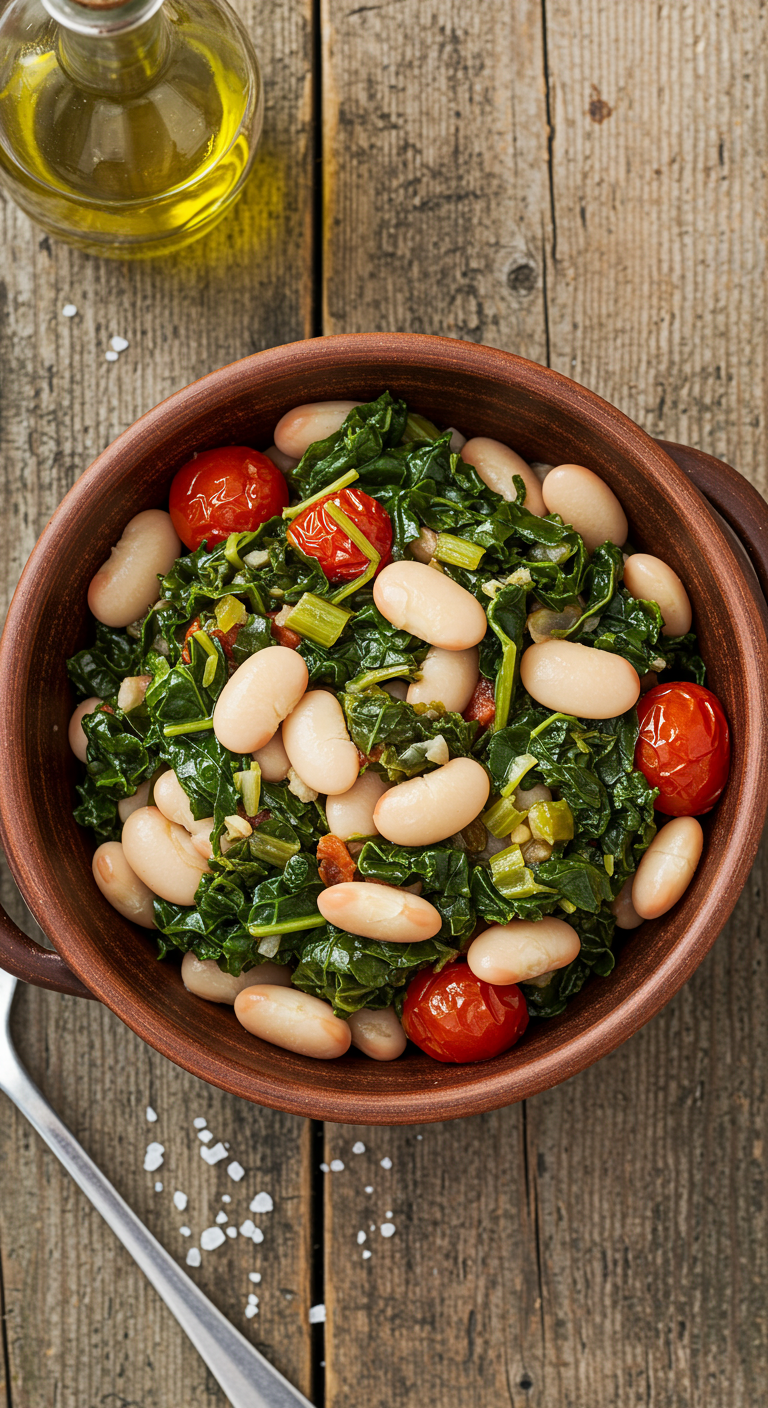 Mediterranean White Beans & Greens Recipe