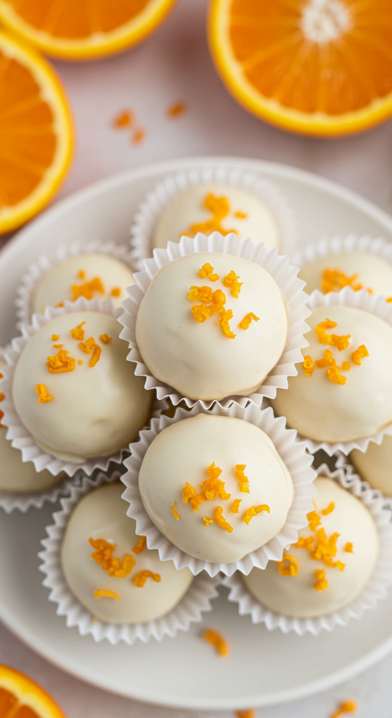 No-Bake Orange Creamsicle Truffles