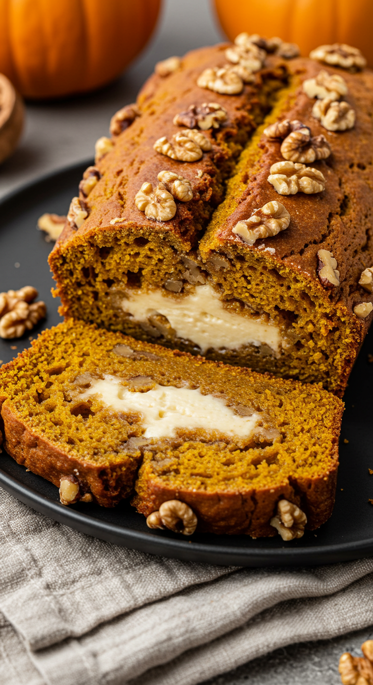 Pumpkin Bread With Maple Cream Cheese Filling