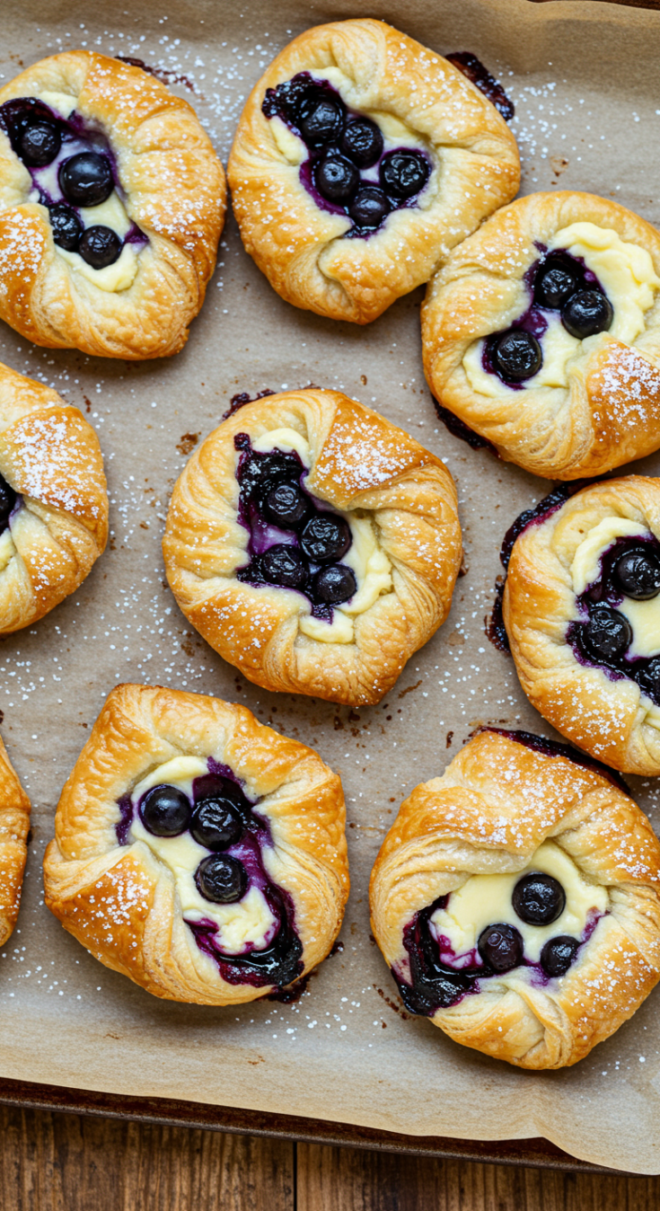 Blueberry Cream Cheese Puff Pastry