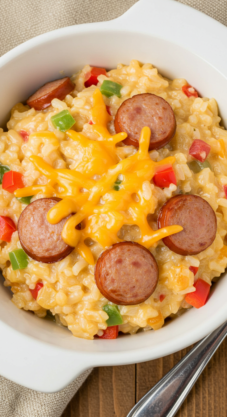 Cheesy Sausage and Rice