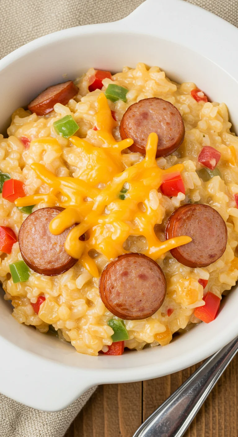 Cheesy Sausage and Rice