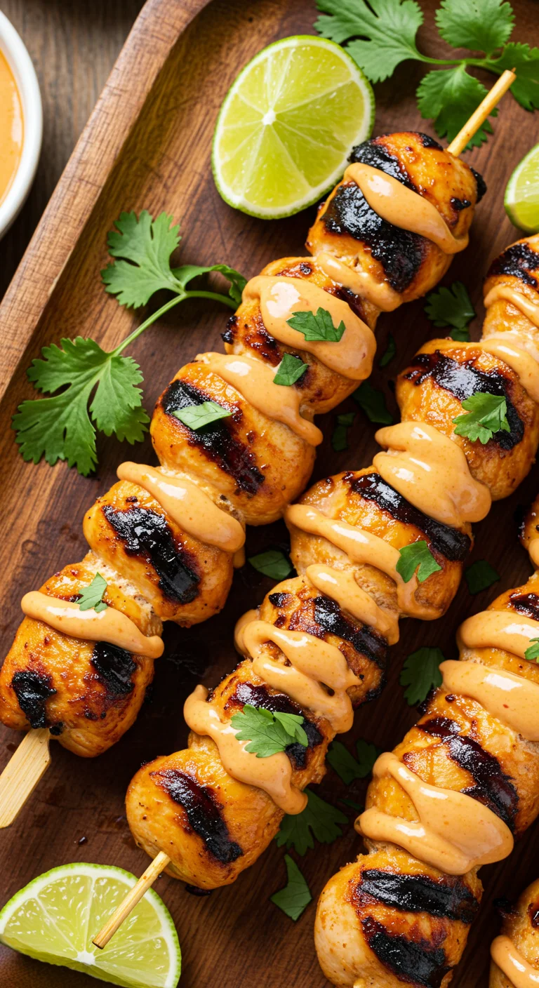 Chipotle Bang Bang Chicken Skewers