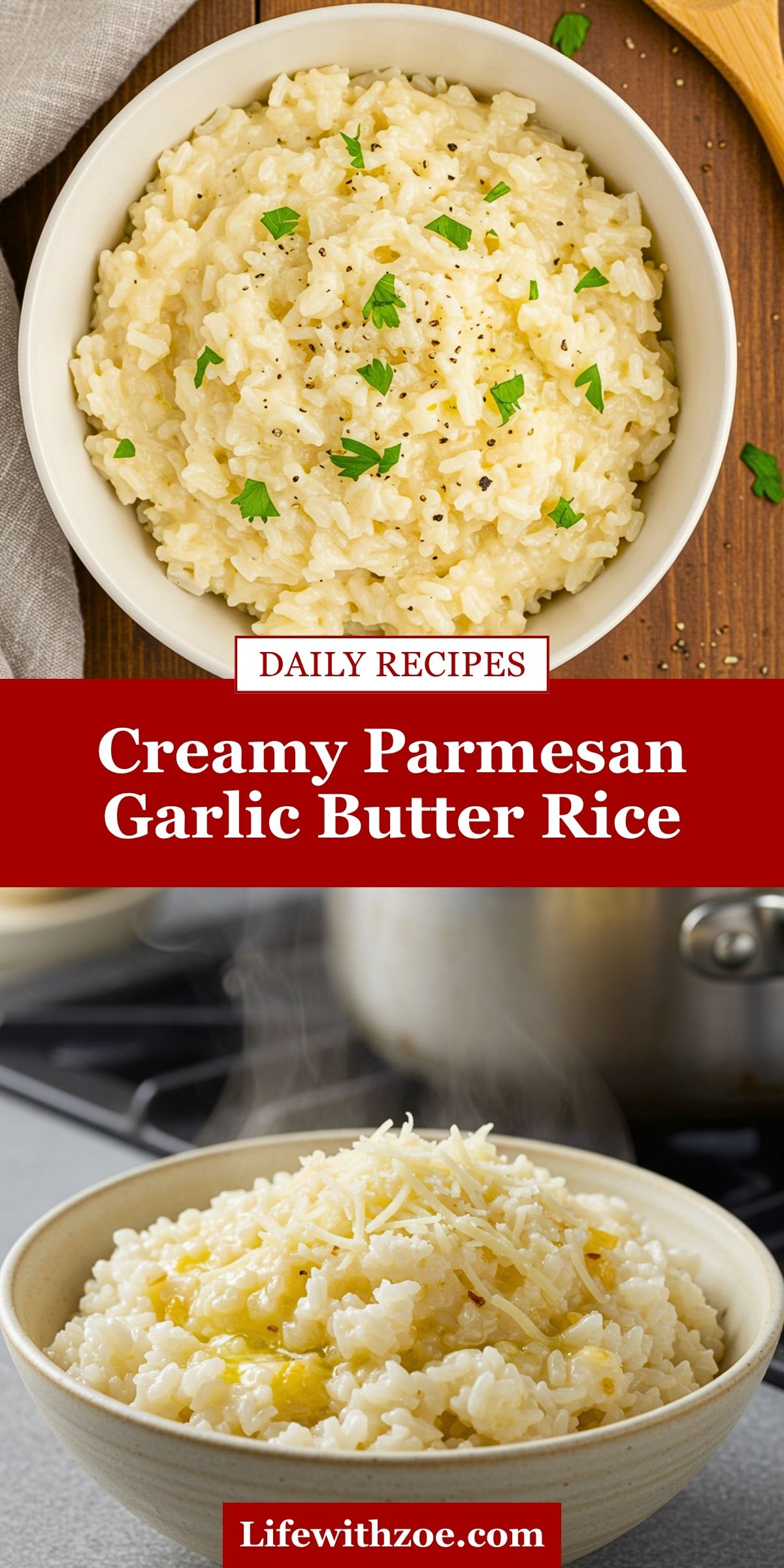 Creamy Parmesan Garlic Butter Rice