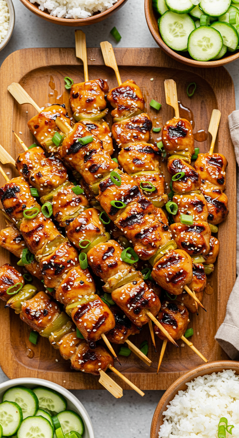 Honey Garlic Chicken Skewers