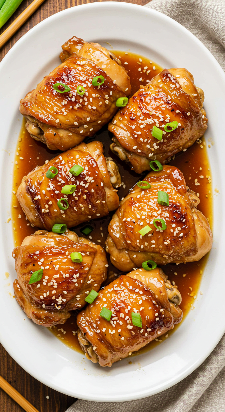 Honey Garlic Slow Cooker Chicken Thighs