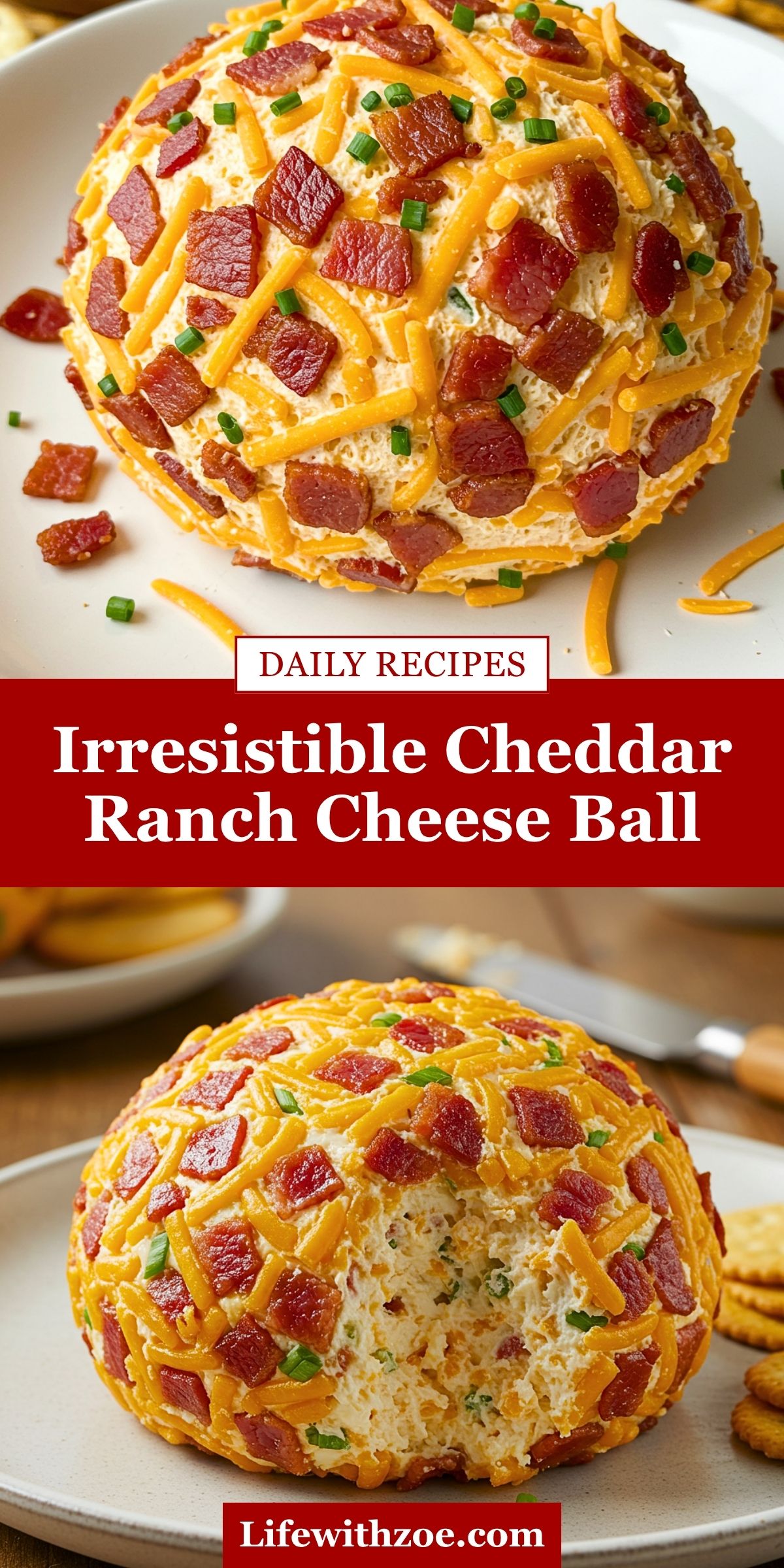 Irresistible Cheddar Ranch Cheese Ball