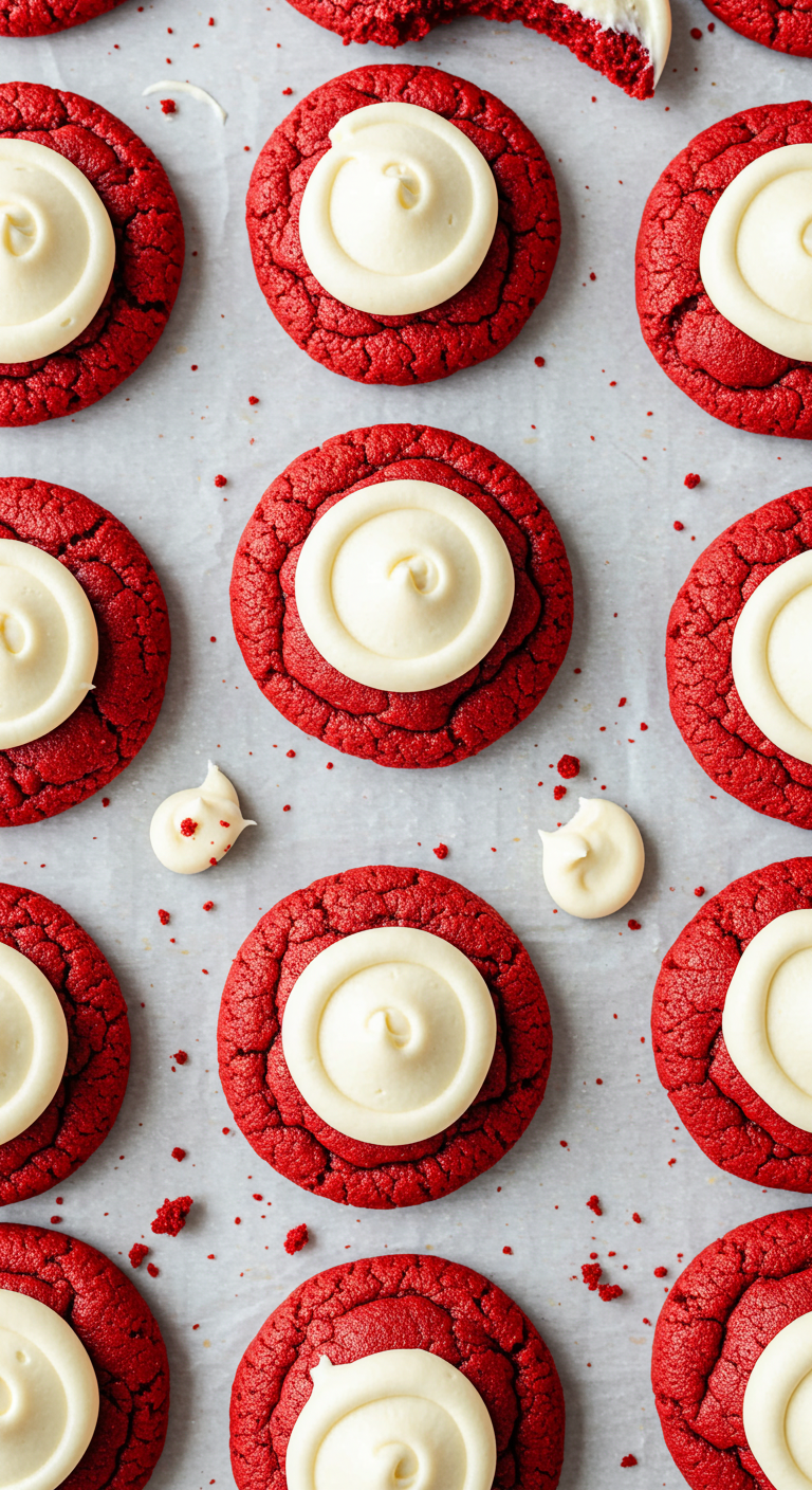 Red Velvet Cookies with Cream Cheese Frosting