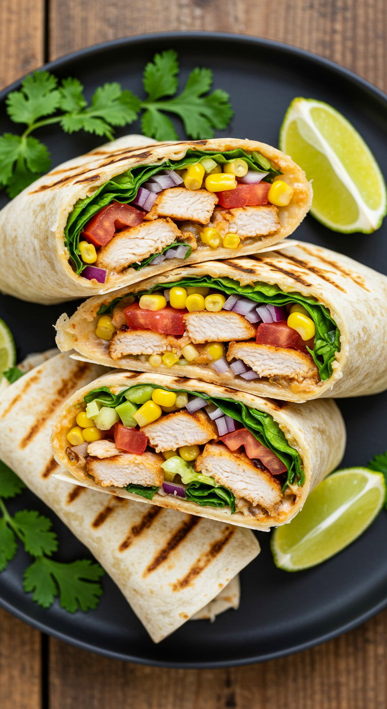 Southwest Grilled Chicken Wraps
