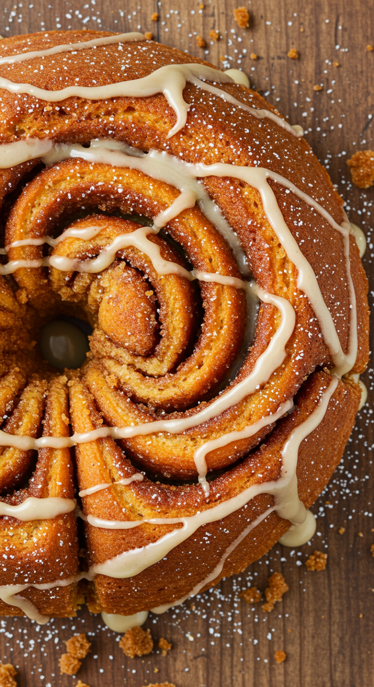 Sweet Potato Cinnamon Roll Cake