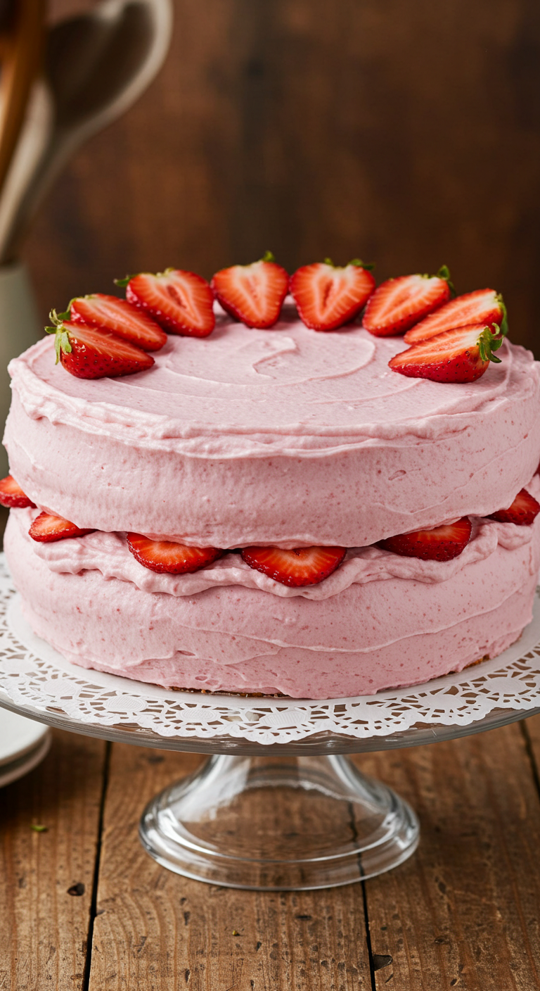 The Best Strawberry Cake Ever