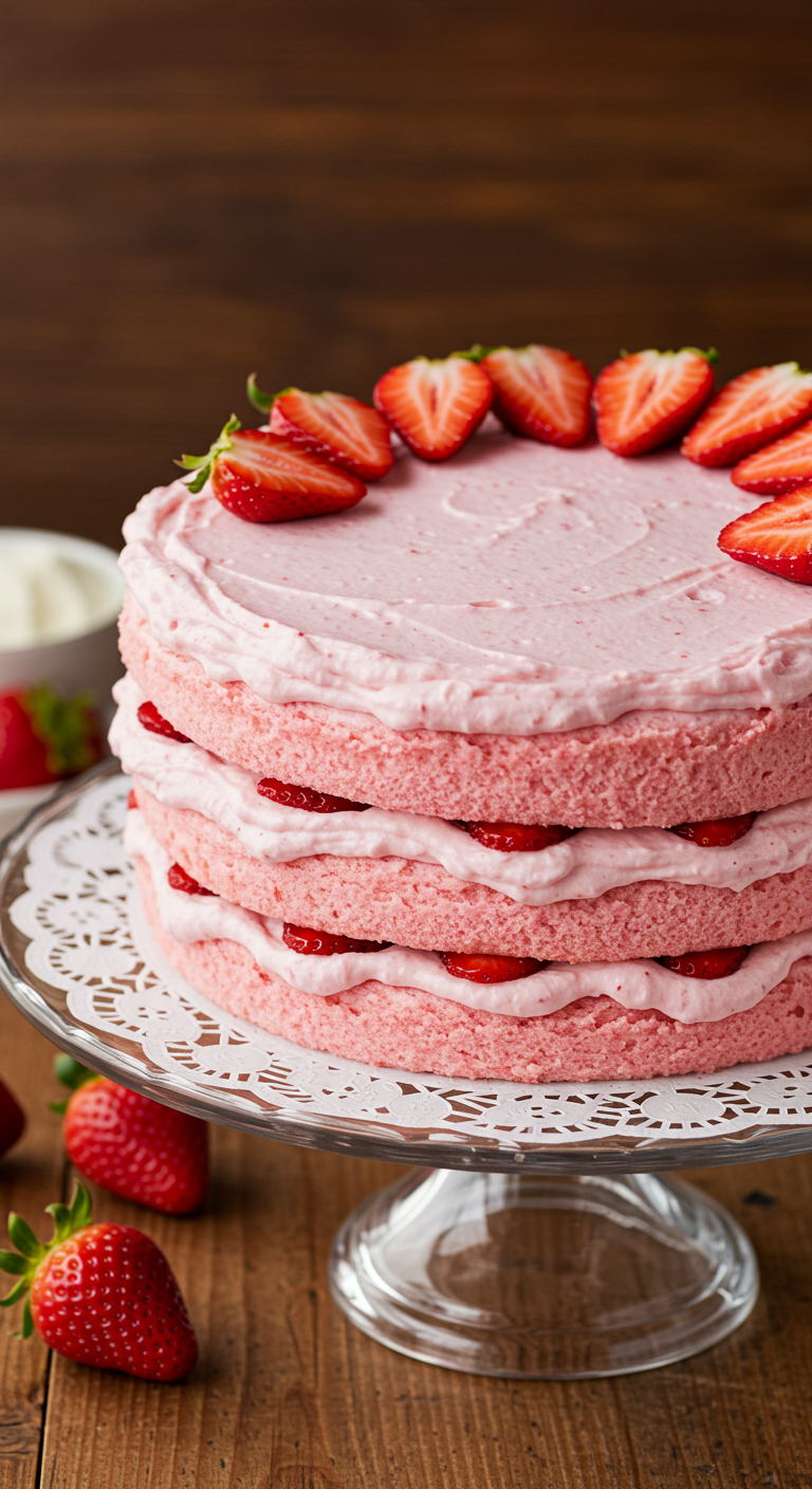The Best Strawberry Cake Ever