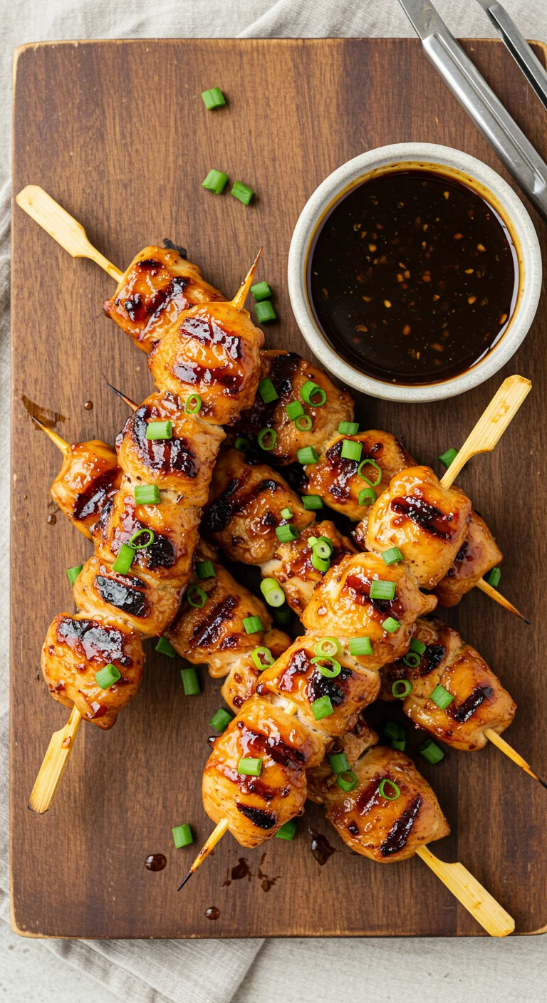 Bourbon Chicken Skewers