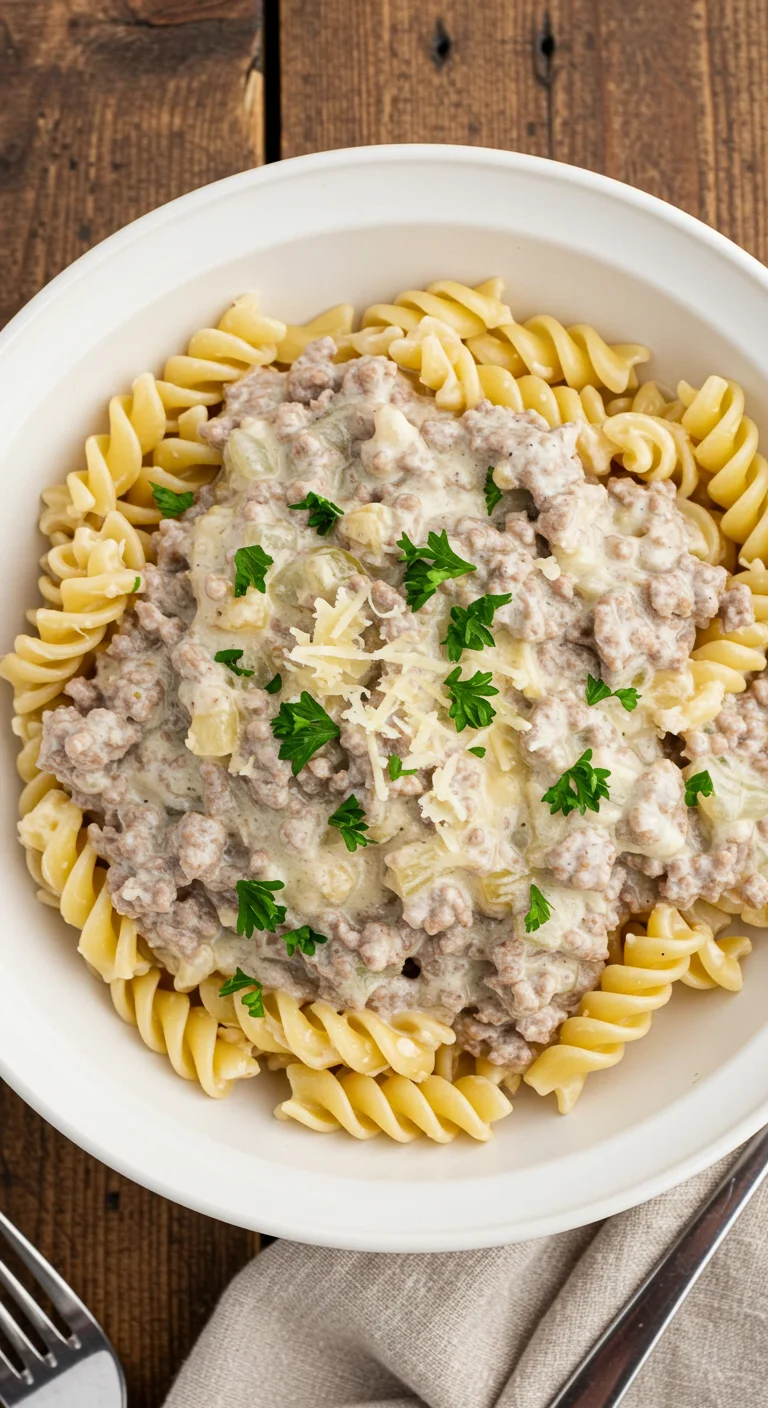 Creamy Ranch Beef Pasta