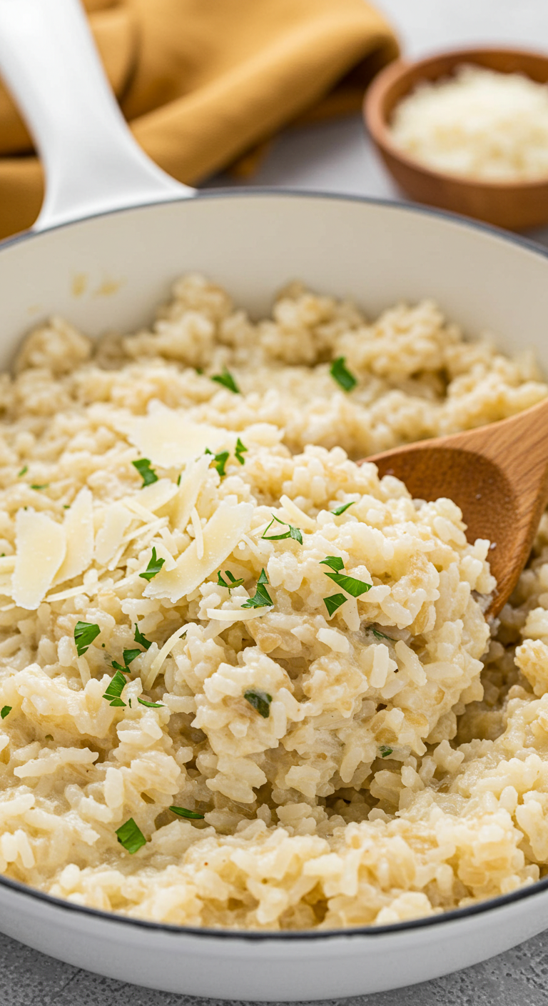 Creamy Parmesan Garlic Butter Rice