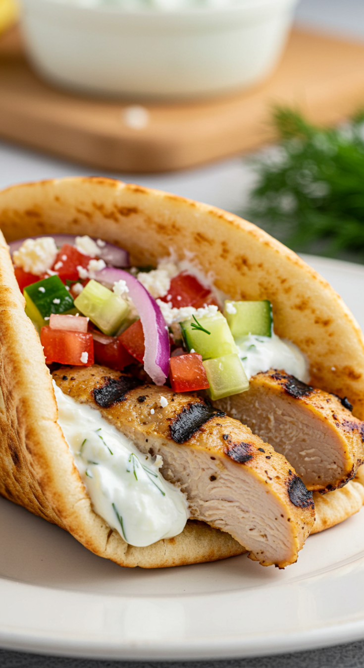Greek Chicken Gyros