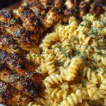 Cajun Garlic Butter Chicken with Creamy Parmesan Twisted Pasta