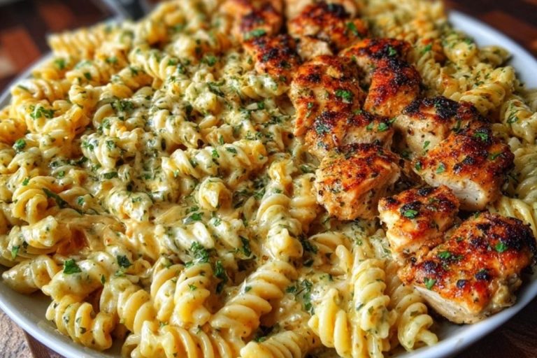 Cheesy Rotini with Garlic Parmesan Chicken Easy Pasta Dinner