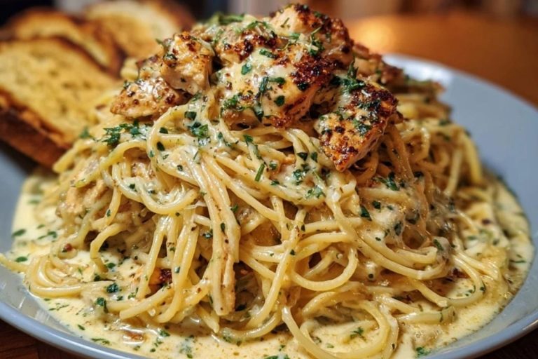 Creamy Cajun Chicken Spaghetti with Garlic Mozzarella Sauce