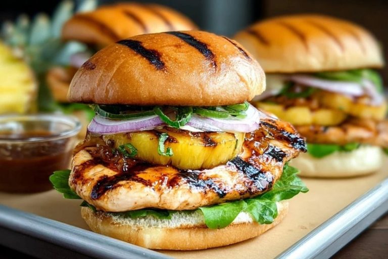 Grilled Hawaiian Chicken Sandwiches