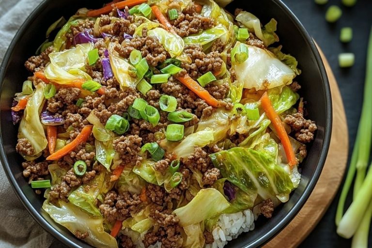 Healthy Chinese Ground Beef Cabbage