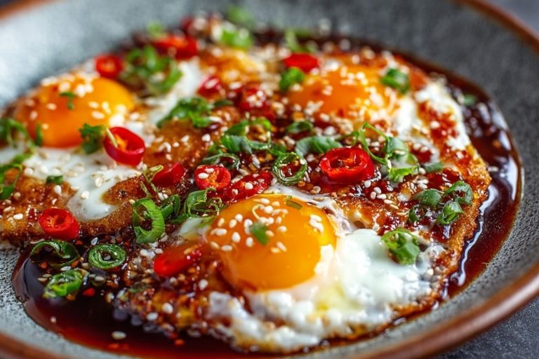 Spicy Sweet and Sour Fried Eggs