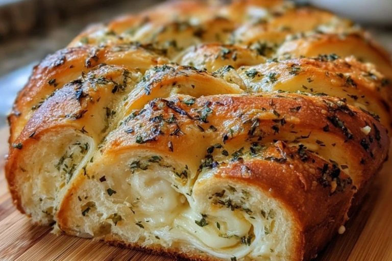 Swirled Garlic Herb And Cheese Bread