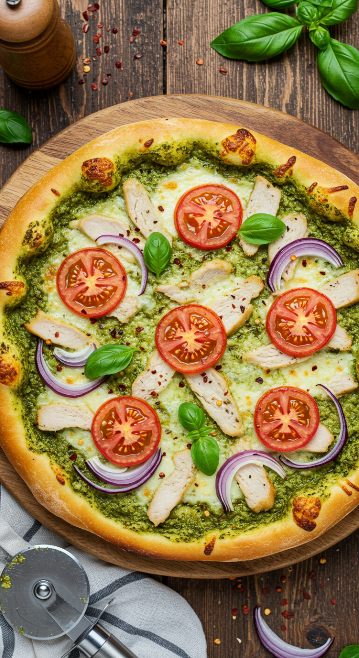 Chicken Pesto Pizza
