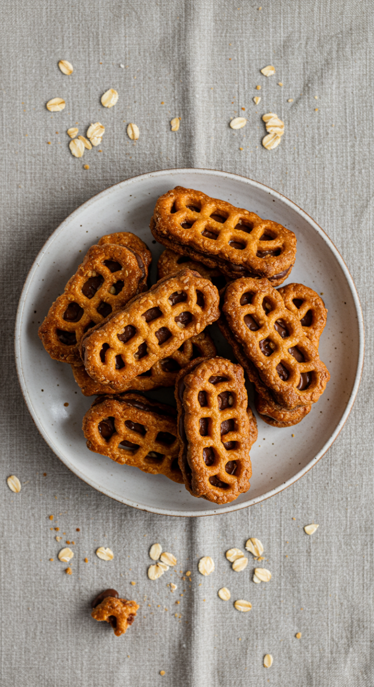 Lace Cookies with Chocolate