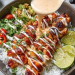 Chili Chicken Bowl with Coconut Lime Drizzle
