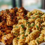 Garlic Butter Chicken Bites & Spicy Cajun Alfredo Twisted Pasta