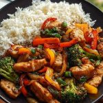 Garlic Chicken Stir-Fry with Rice 1