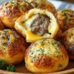 Garlic Parmesan Cheeseburger Bombs