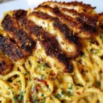 Cajun Chicken Spaghetti in Creamy Garlic Mozzarella Sauce 1