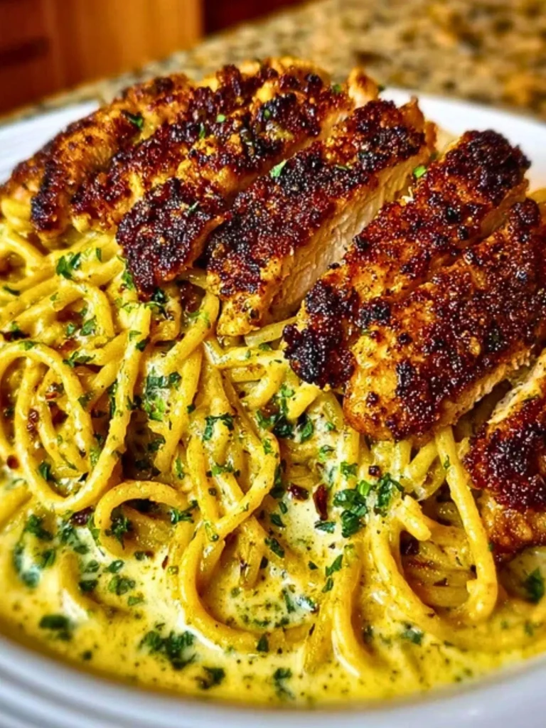 Cajun Chicken Spaghetti in Creamy Garlic Mozzarella Sauce 2