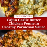 Cajun Garlic Butter Chicken Penne in Creamy Parmesan Sauce Pin