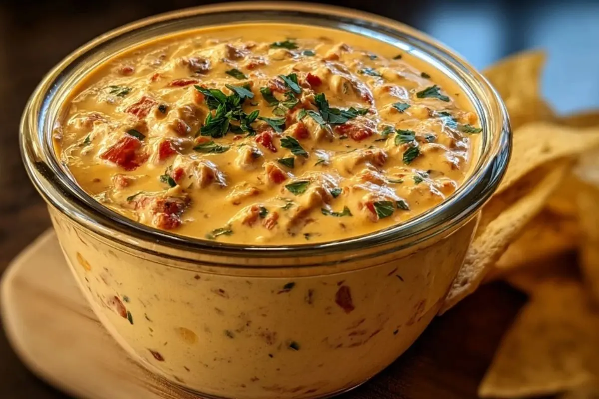 Queso Ranch Cheesy Rotel Ranch Queso