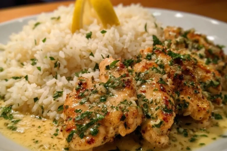 Chicken Scampi with Garlic Parmesan Rice 1