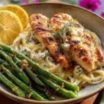 Coconut-Lemon Chicken Alfredo with Chili Feta Cream & Crispy Parmesan Green Beans 1