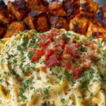 Creamy Cajun Chicken Linguine with Spicy Garlic Cheese Sauce 1