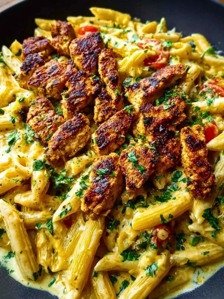 Creamy Cajun Chicken Penne Pasta with Garlic Mozzarella Sauce 2