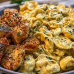 Creamy Cajun Chicken Tortellini in Velveeta Garlic Cheese Sauce 1