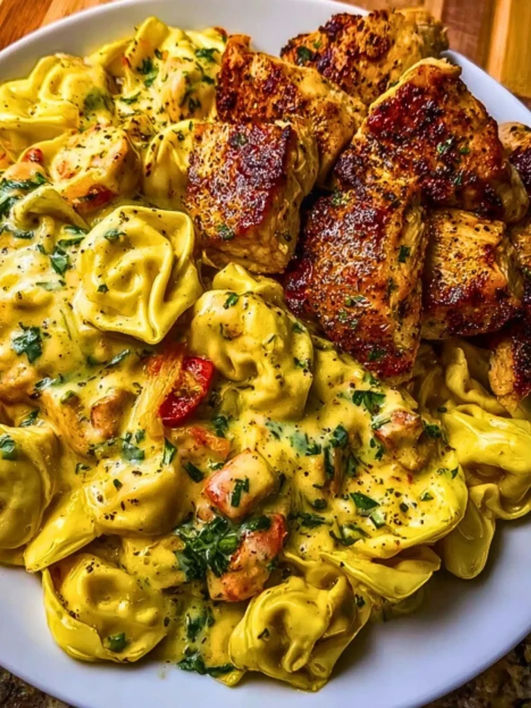 Creamy Cajun Chicken Tortellini in Velveeta Garlic Cheese Sauce 2